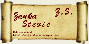 Žanka Stević vizit kartica
